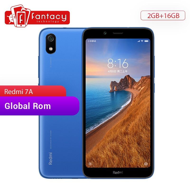 Global ROM Xiaomi Redmi 7A 7 A 2GB 16GB 5.45" HD Snapdargon 439 Octa core Mobile Phone 4000mAh Battery 13MP Camera Smartphone