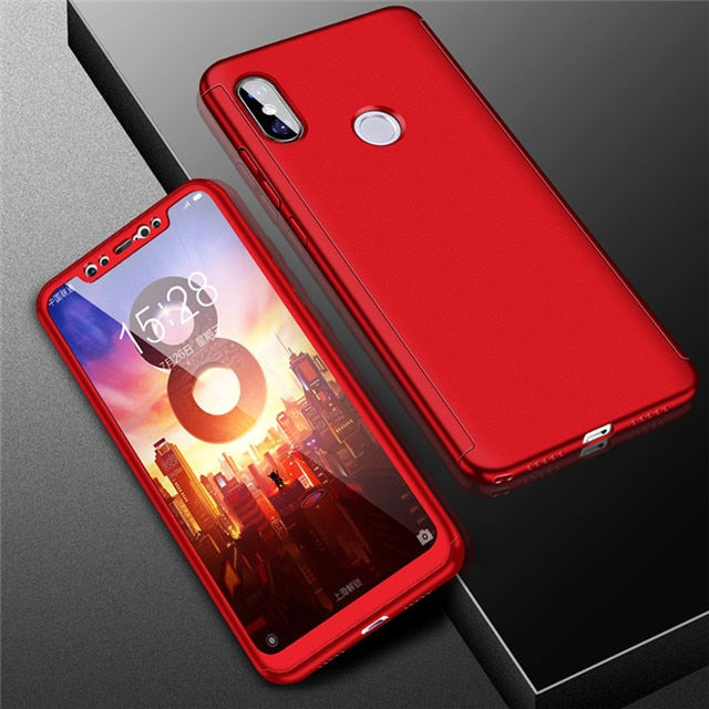 360 Shockproot Full Cover Cases for Xiaomi Redmi Note 7 6 5 K20 Pro Note 4X S2 4 5 6 A 4X for Mi 9 8 SE Lite F1 5X 6X Max2 Max3