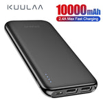 KUULAA Power Bank 10000 mAh Portable Charging Poverbank Dual USB Slim External Battery charger For Xiaomi Mi 8 9 iPhone 8 X XR