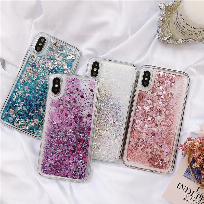 Liquid Glitter Quicksand Case For Xiaomi Redmi Note 5A 7A 4X 4 5 Plus 6 6A 7 8 9T K20 Pro F1 5X A1 6X A2 8 9 SE Lite Cover Case