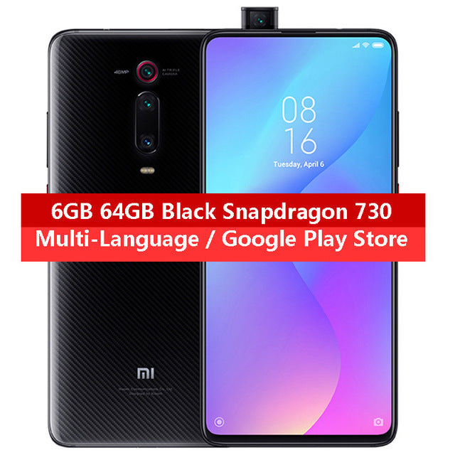 Original Xiaomi Mi 9T 6GB 64GB Mobile Phone Snapdragon 730 AI 48MP AI Rear Camera 4000mAh 6.39" AMOLED Display Global Version CE