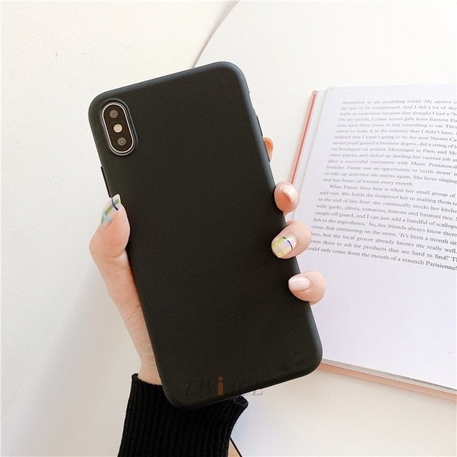 solid color soft silicone tpu case on for xiaomi redmi note 8 7 6 5 pro 8a 7a 8Tmatte back cover xiomi redmi note8 note 8pro