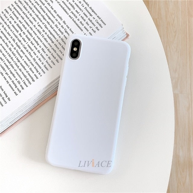 solid color soft silicone tpu case on for xiaomi redmi note 8 7 6 5 pro 8a 7a 8Tmatte back cover xiomi redmi note8 note 8pro