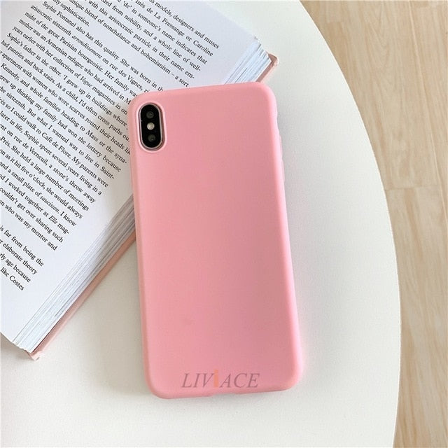 solid color soft silicone tpu case on for xiaomi redmi note 8 7 6 5 pro 8a 7a 8Tmatte back cover xiomi redmi note8 note 8pro