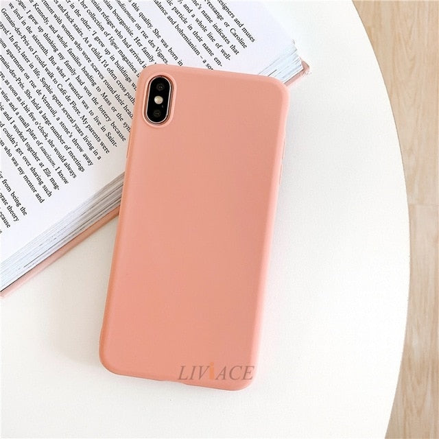 solid color soft silicone tpu case on for xiaomi redmi note 8 7 6 5 pro 8a 7a 8Tmatte back cover xiomi redmi note8 note 8pro