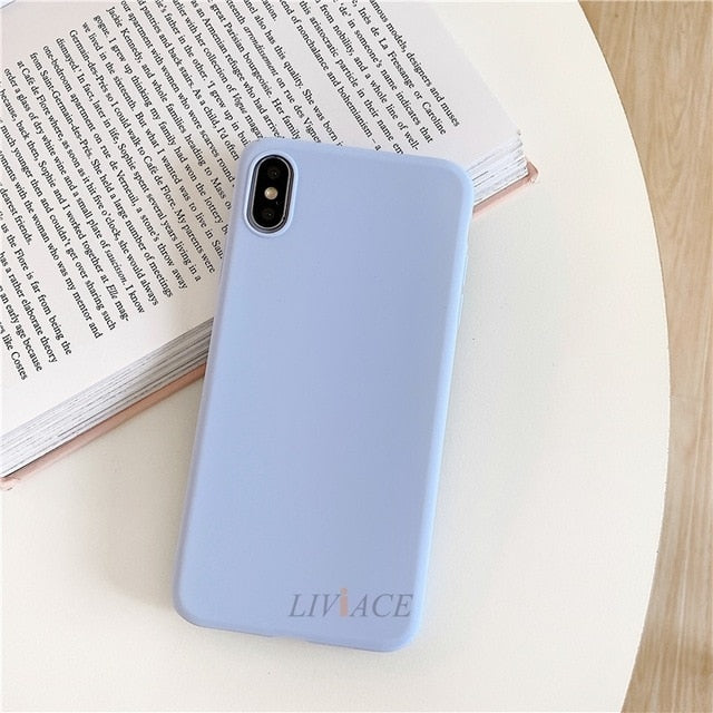 solid color soft silicone tpu case on for xiaomi redmi note 8 7 6 5 pro 8a 7a 8Tmatte back cover xiomi redmi note8 note 8pro