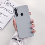 solid color soft silicone tpu case on for xiaomi redmi note 8 7 6 5 pro 8a 7a 8Tmatte back cover xiomi redmi note8 note 8pro