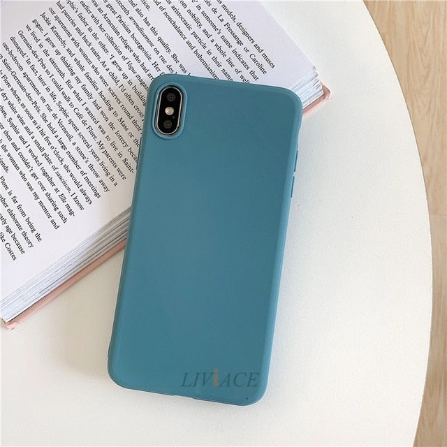 solid color soft silicone tpu case on for xiaomi redmi note 8 7 6 5 pro 8a 7a 8Tmatte back cover xiomi redmi note8 note 8pro