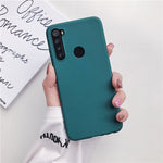 solid color soft silicone tpu case on for xiaomi redmi note 8 7 6 5 pro 8a 7a 8Tmatte back cover xiomi redmi note8 note 8pro