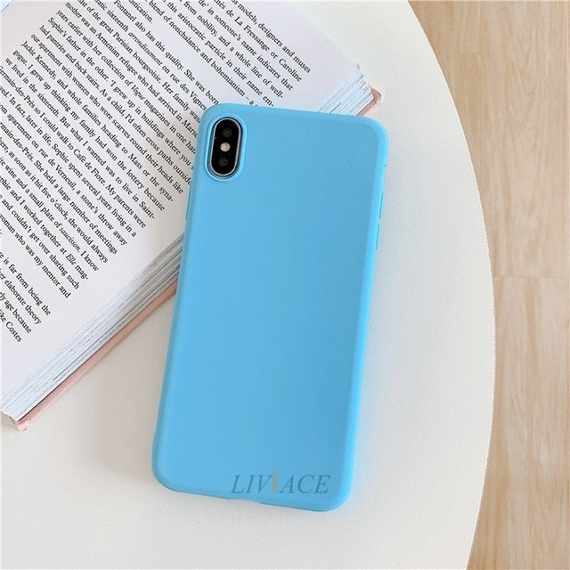 solid color soft silicone tpu case on for xiaomi redmi note 8 7 6 5 pro 8a 7a 8Tmatte back cover xiomi redmi note8 note 8pro