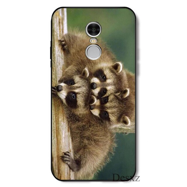 Mobile Phone Case Raccoon Unique Design For Xiaomi Redmi Note 4 4A 4X 5 5A 6 7 GO S2 6A Pro Plus Prime Cover