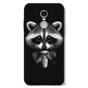 Mobile Phone Case Raccoon Unique Design For Xiaomi Redmi Note 4 4A 4X 5 5A 6 7 GO S2 6A Pro Plus Prime Cover