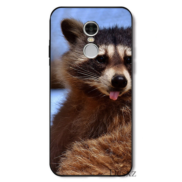 Mobile Phone Case Raccoon Unique Design For Xiaomi Redmi Note 4 4A 4X 5 5A 6 7 GO S2 6A Pro Plus Prime Cover