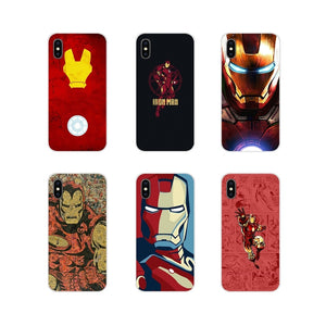 For Xiaomi Mi4 Mi5 Mi5S Mi6 Mi A1 A2 5X 6X 8 9 Lite SE Pro Mi Max Mix 2 3 2S Tony Stark Marvel Iron Man Mobile Phone Shell Cover