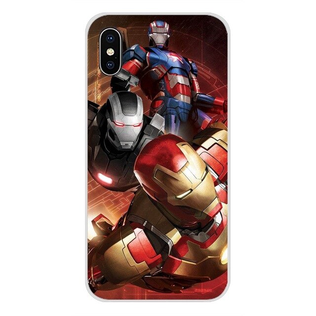 For Xiaomi Mi4 Mi5 Mi5S Mi6 Mi A1 A2 5X 6X 8 9 Lite SE Pro Mi Max Mix 2 3 2S Tony Stark Marvel Iron Man Mobile Phone Shell Cover