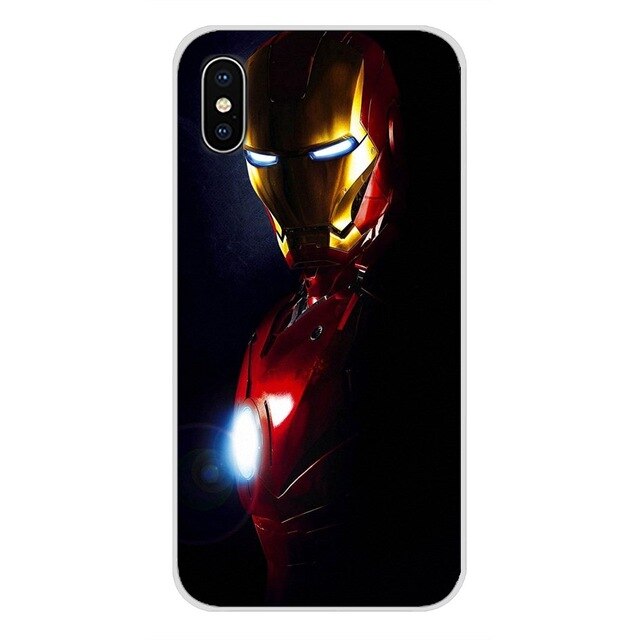 For Xiaomi Mi4 Mi5 Mi5S Mi6 Mi A1 A2 5X 6X 8 9 Lite SE Pro Mi Max Mix 2 3 2S Tony Stark Marvel Iron Man Mobile Phone Shell Cover