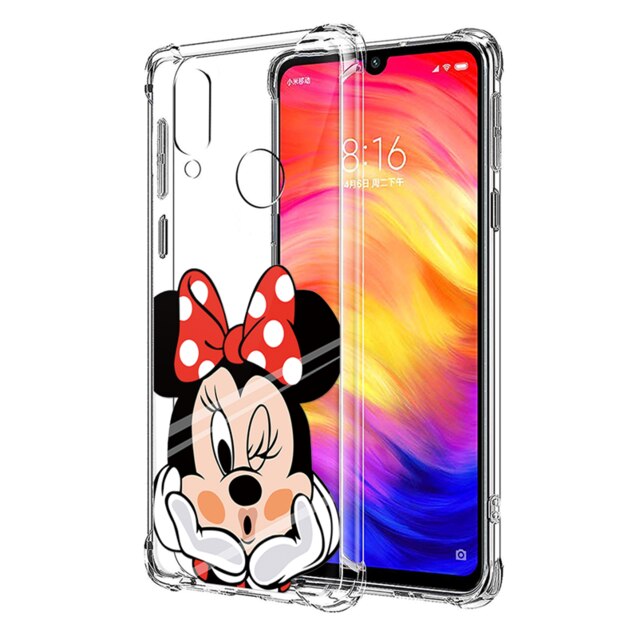 Airbag Shockproof Clear Funda For Xiaomi Redmi Note 7 6 5 Pro 4 4X Plus 6A Mi 8 9 SE Lite A2 6X Play Cartoon TPU Case Back Cover