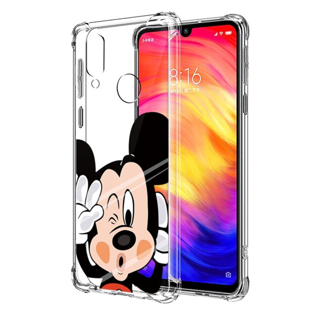 Airbag Shockproof Clear Funda For Xiaomi Redmi Note 7 6 5 Pro 4 4X Plus 6A Mi 8 9 SE Lite A2 6X Play Cartoon TPU Case Back Cover